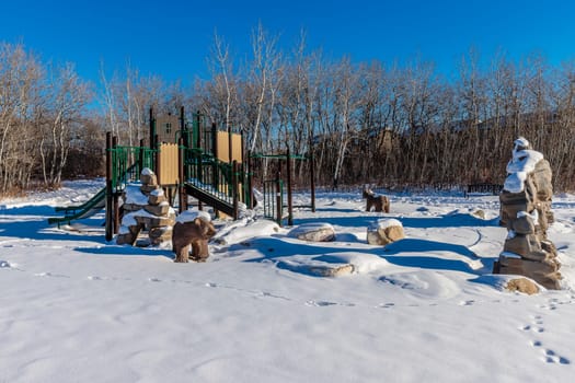 Patricia Roe Park is located in the Stonebridge neighborhood of Saskatoon.