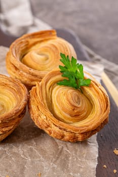 Pastries filled with meat, traditionally baked in black clay molds both from the region on Vila Real, Portugal.