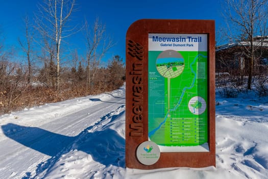 Meewasin Trail through Gabriel Dumont Park in Saskatoon.