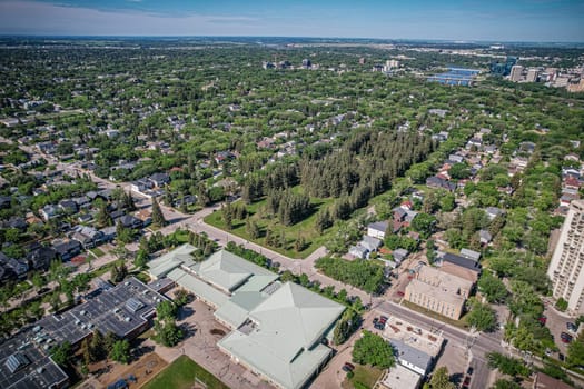 Varsity View is a mostly residential neighbourhood located near central Saskatoon, Saskatchewan, Canada. It is immediately south of the University of Saskatchewan campus. It is an older suburban subdivision, comprising a mixture of low-density, single detached dwellings, detached duplexes and apartment-style units