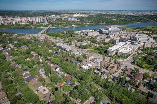 Varsity View is a mostly residential neighbourhood located near central Saskatoon, Saskatchewan, Canada. It is immediately south of the University of Saskatchewan campus. It is an older suburban subdivision, comprising a mixture of low-density, single detached dwellings, detached duplexes and apartment-style units