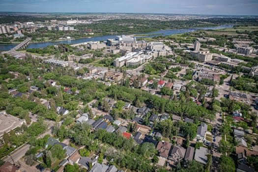Varsity View is a mostly residential neighbourhood located near central Saskatoon, Saskatchewan, Canada. It is immediately south of the University of Saskatchewan campus. It is an older suburban subdivision, comprising a mixture of low-density, single detached dwellings, detached duplexes and apartment-style units