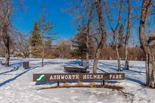 Ashworth Holmes Park is located in the Caswell Hill neighborhood of Saskatoon.