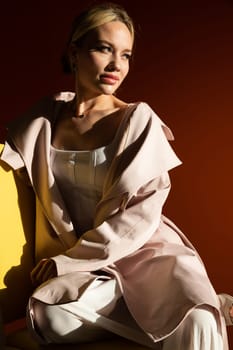 Portrait of a beautiful slender young woman