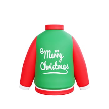 3D illustration of a Christmas sweater icon. Perfect for Christmas and happy new year celebrations
