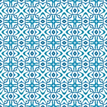 Repeating striped hand drawn border. Blue fascinating boho chic summer design. Striped hand drawn design. Textile ready pleasant print, swimwear fabric, wallpaper, wrapping.
