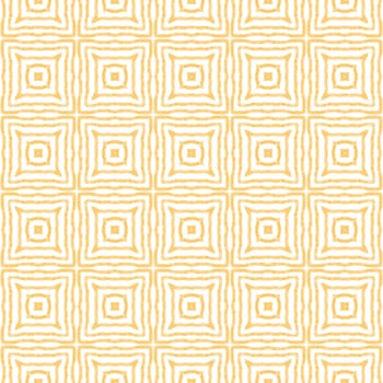 Textured stripes pattern. Yellow symmetrical kaleidoscope background. Trendy textured stripes design. Textile ready resplendent print, swimwear fabric, wallpaper, wrapping.