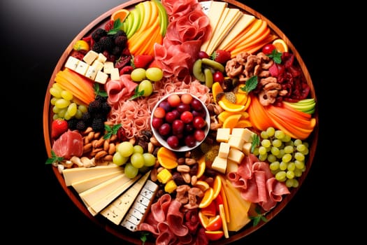 Wine plate variety of snacks for wine