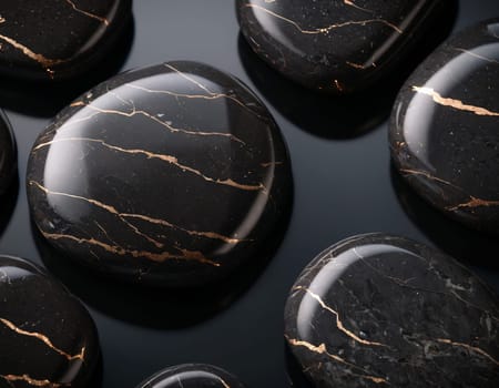 Professional background with expensive black mountain granite and marble. High quality illustration