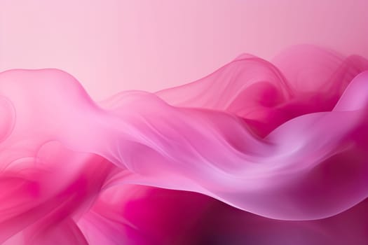 Fluid waves of pink hues gracefully undulate, creating a tranquil and vibrant abstract background. Backdrop for beauty and wellness branding, or for meditation and relaxation content. Generative AI