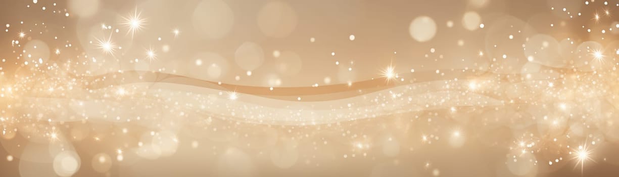 Abstract Christmas background with empty space. Glitter, bokeh lights. Copy space for your text. Merry Xmas, Happy New Year. Festive backdrop. Generative AI