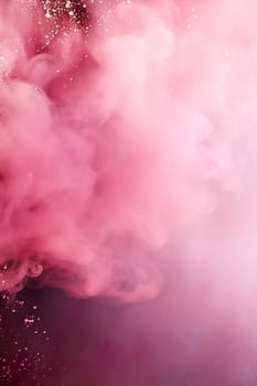 Mystical pink smoke blending into a deep purple background for a magical feel. Backdrop for advertising text, event invitations, meditation apps, spa marketing. Generative AI