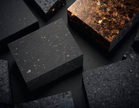 Professional background with expensive black mountain granite and marble. High quality illustration