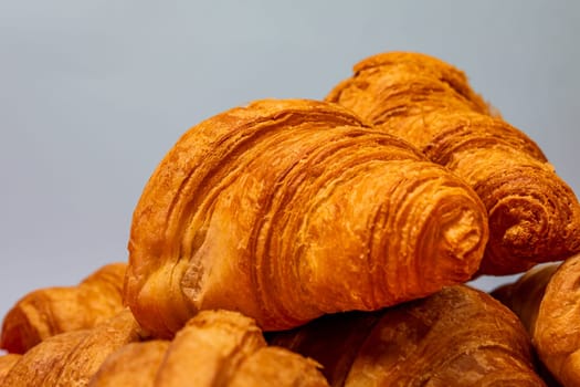 Delicious, fresh croissants. French breakfast concept