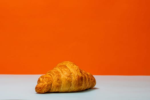 Delicious, fresh croissants. French breakfast concept