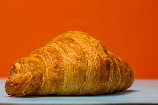 Delicious, fresh croissants. French breakfast concept