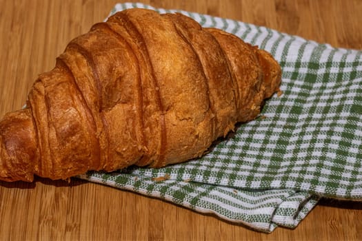 Delicious, fresh croissants. French breakfast concept