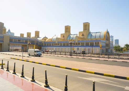 Sharjah, UAE, February 14, 2023: Blue Souk or Central Market is located in the center of Sharjah city in the United Arab Emirates or UAE