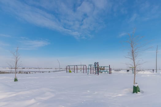 Richards Park is located in the Evergreen neighborhood of Saskatoon.