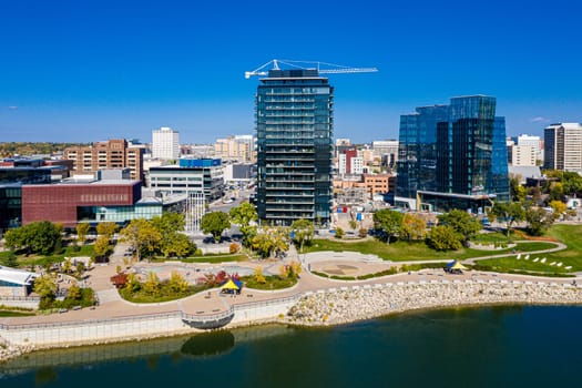River Landing is located in the downtown area of Saskatoon along the South Saskatchewan River.