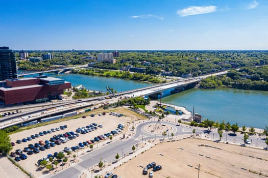 River Landing is located in the Riversdale neighborhood of Saskatoon and along the South Saskatchewan River.
