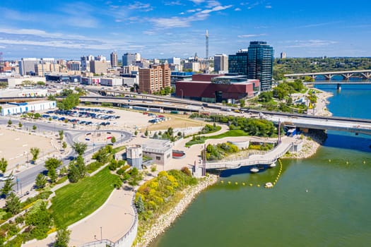 River Landing is located in the Riversdale neighborhood of Saskatoon and along the South Saskatchewan River.