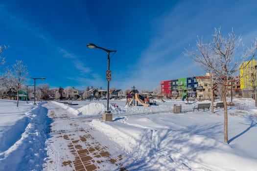 Isinger Park is located in the Riversdale neighborhood of Saskatoon.