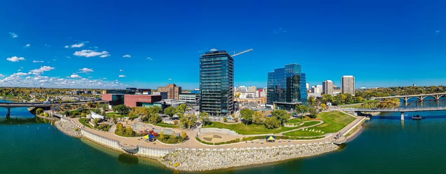 River Landing is located in the downtown area of Saskatoon along the South Saskatchewan River.