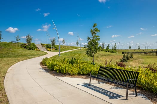 Misaskwatomina Park is located in the Evergreen neighborhood of Saskatoon.