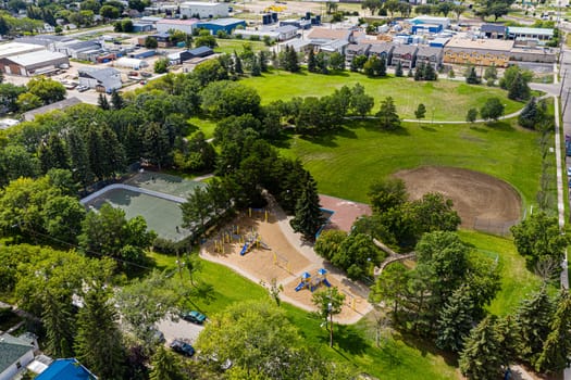 Optimist Park is located in the Riversdale neighborhood of Saskatoon.
