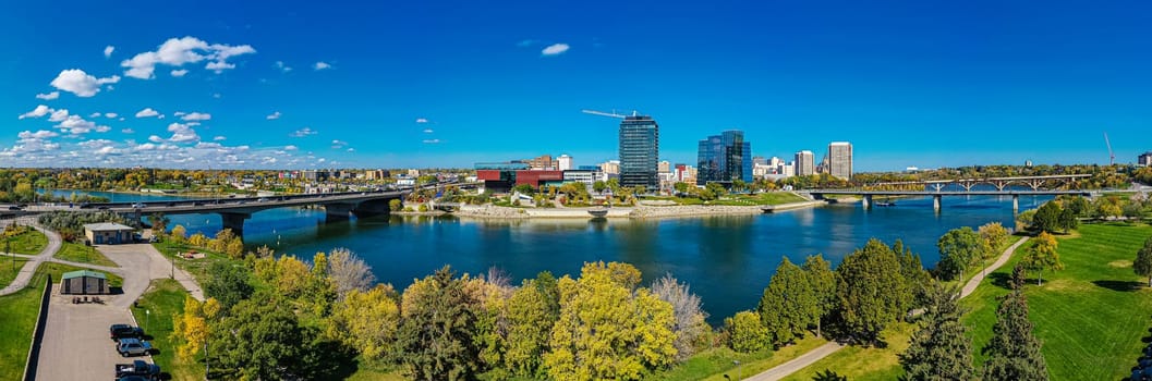River Landing is located in the downtown area of Saskatoon along the South Saskatchewan River.
