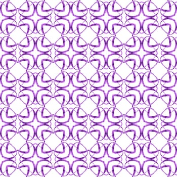 Tropical seamless pattern. Purple dazzling boho chic summer design. Textile ready exotic print, swimwear fabric, wallpaper, wrapping. Hand drawn tropical seamless border.