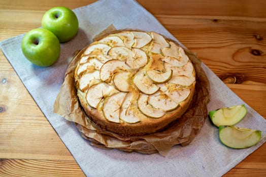 beautiful Apple Cake "Sharlotka" in 4k