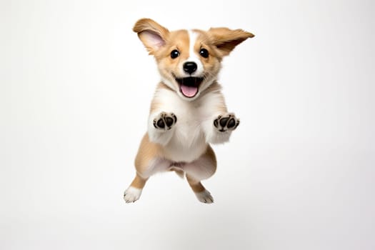 A Playful Pup Leaping Through the Sky, Embracing Joy and Freedom