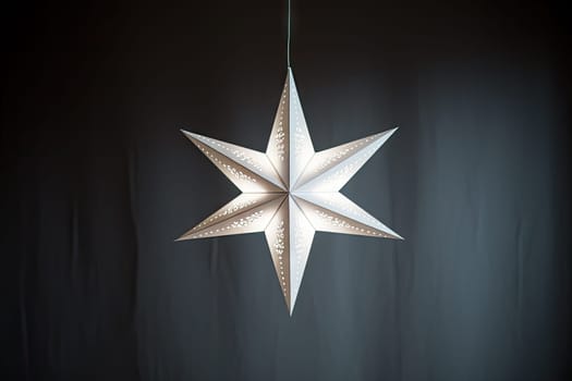 A Shining Star in the Dark Night Sky Created With Generative AI Technology