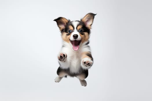 A Playful Pup Leaping for Joy in the Sunshine