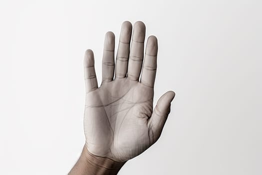 The Creative Expression of an Artist's Hand Covered in White Paint Created With Generative AI Technology