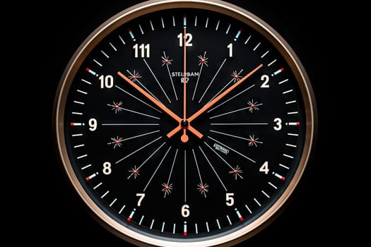 A Timeless Moment: A Close-Up of a Clock on a Darkened Canvas Created With Generative AI Technology