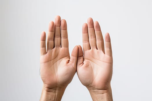 Two Souls Connecting Through a Touch of Hands Created With Generative AI Technology