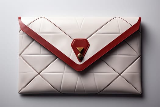 A Stylish Fashion Statement: The White and Red Purse That Commands Attention