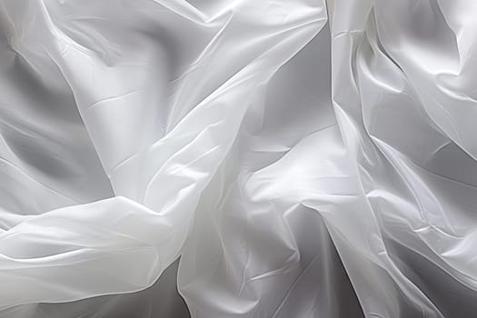 A Serene Elegance: Close-Up View of Delicate, Flowing White Cloth