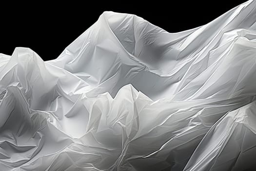 A Majestic Mountain Shrouded in a Haunting Sea of Plastic Created With Generative AI Technology