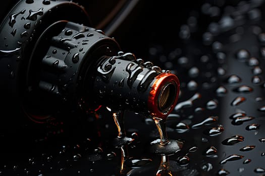 A Captivating Close-Up of a Tempting Bottle of Wine on a Rustic Table Created With Generative AI Technology