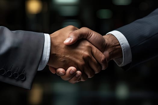 A Firm Handshake: A Close-Up of Two People Expressing Trust and Agreement
