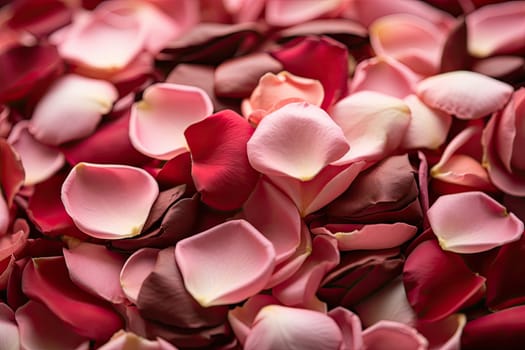 A Delicate Stack of Red and White Petals Creating a Beautiful Floral Tapestry