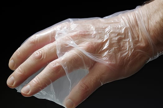 A Hand Sealed in Plastic for Protection and Preservation Created With Generative AI Technology