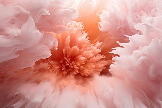 A Delicate Beauty: A Close-Up of a Pink Flower with White Petals Created With Generative AI Technology