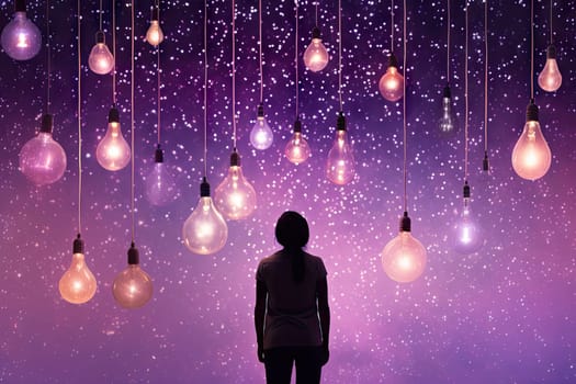 The Illuminated Spectacle: A Mesmerizing Display of Lights and the Enigmatic Figure