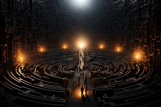 Lost in the Labyrinth: A Group of Adventurers Finding Their Way in a Challenging Maze