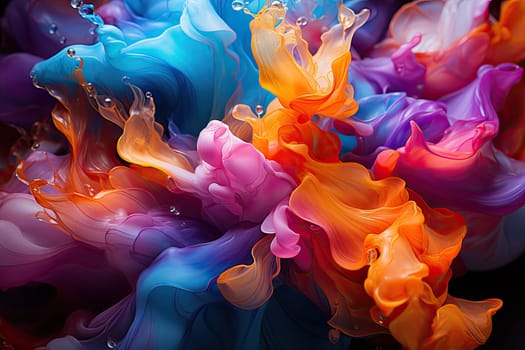 A Vibrant Kaleidoscope of Colors in a Mesmerizing, Close-Up Shot